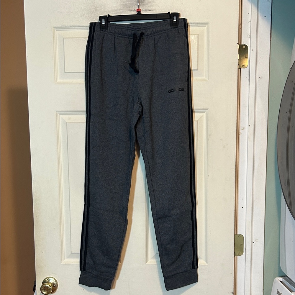 Adidas Gray and Black Joggers Size Medium